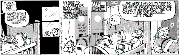 Over the Hedge on Monday December 24, 2001 Comic Strip