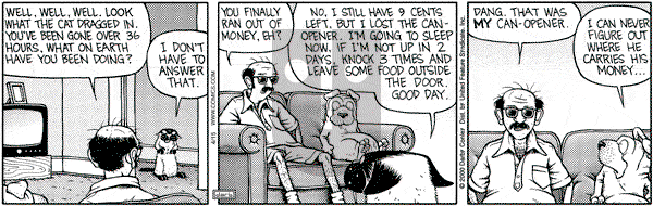 Get Fuzzy on Saturday April 15, 2000 Comic Strip