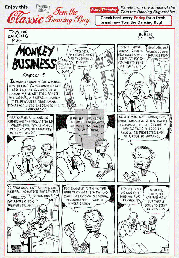 Tom the Dancing Bug on Thursday April 30, 2015 Comic Strip