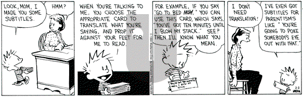 Calvin and Hobbes on Wednesday February 2, 1994 Comic Strip