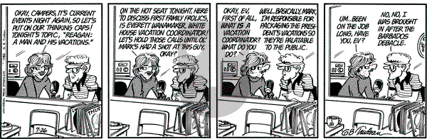 Doonesbury - Monday July 26, 1982 Comic Strip