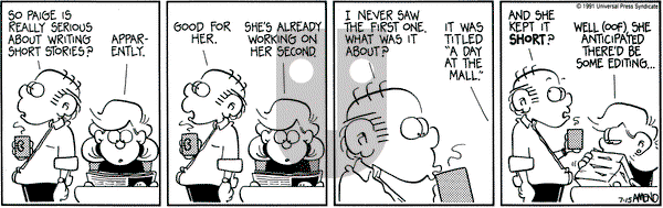 FoxTrot on Monday July 15, 1991 Comic Strip