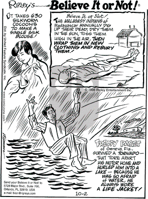 Ripley's Believe It or Not on Monday February 1, 1999 Comic Strip