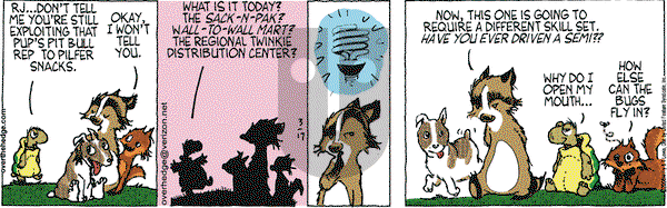 Over the Hedge on Monday March 17, 2008 Comic Strip