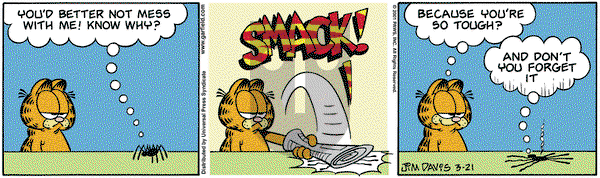 Garfield - Wednesday March 21, 2001 Comic Strip