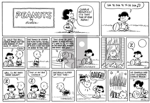 Peanuts on Sunday October 17, 1965 Comic Strip