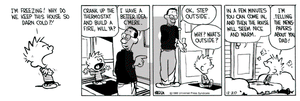 Calvin and Hobbes on Tuesday December 20, 1988 Comic Strip