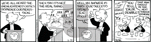 Drabble on Wednesday June 30, 1999 Comic Strip