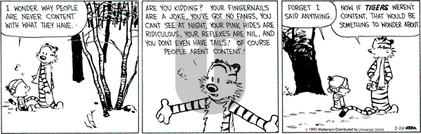 Calvin and Hobbes on Tuesday February 24, 2015 Comic Strip