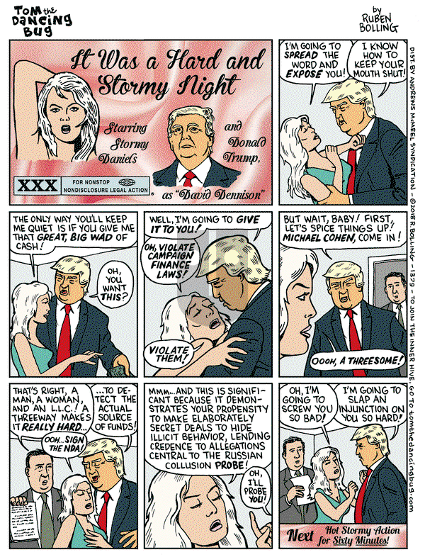 Tom the Dancing Bug on Friday March 16, 2018 Comic Strip