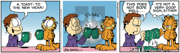 Garfield - Saturday January 1, 2000 Comic Strip