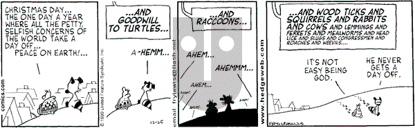 Over the Hedge on Saturday December 25, 1999 Comic Strip