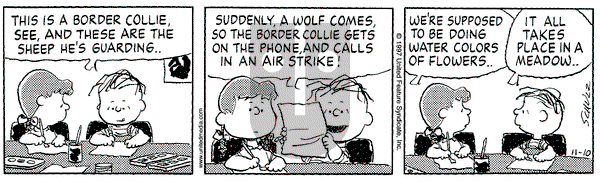 Peanuts on Monday November 10, 1997 Comic Strip
