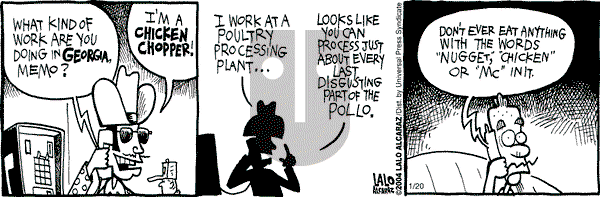 La Cucaracha on Tuesday January 20, 2004 Comic Strip