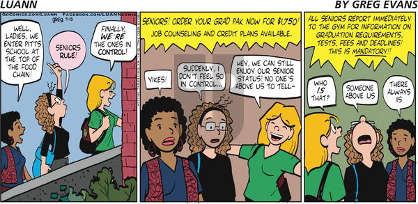 Luann on Sunday September 15, 2013 Comic Strip