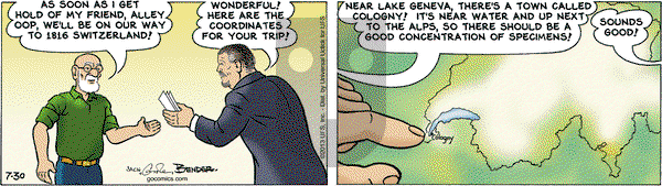 Alley Oop on Tuesday July 30, 2013 Comic Strip