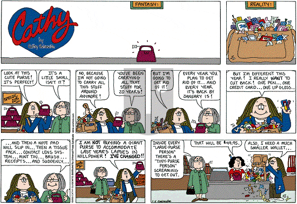 Cathy Classics - Sunday January 5, 2003 Comic Strip