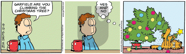 Garfield - Thursday December 10, 2009 Comic Strip