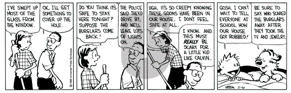 Calvin and Hobbes on Saturday May 6, 1989 Comic Strip