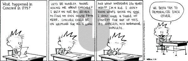 Calvin and Hobbes - Tuesday February 28, 1995 Comic Strip