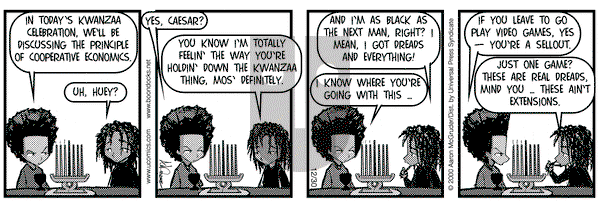 The Boondocks on Saturday December 30, 2000 Comic Strip