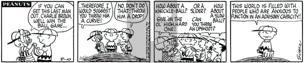Peanuts on Wednesday August 10, 1960 Comic Strip