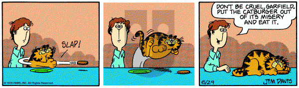 Garfield on Saturday June 24, 1978 Comic Strip