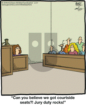 In the Bleachers on Tuesday April 17, 2018 Comic Strip