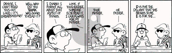 FoxTrot - Thursday October 27, 1988 Comic Strip