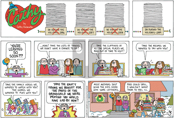 Cathy Classics - Sunday January 4, 2009 Comic Strip