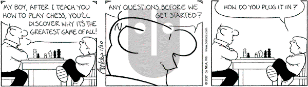 The Born Loser on Saturday January 20, 2001 Comic Strip