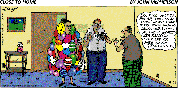 Close to Home on Sunday March 21, 2004 Comic Strip