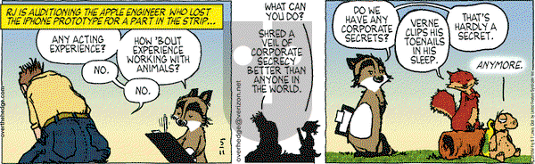 Over the Hedge on Tuesday May 11, 2010 Comic Strip