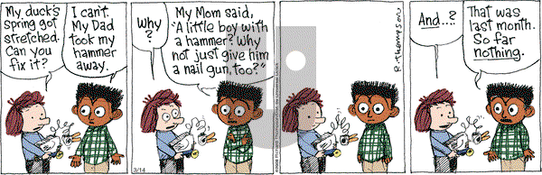 Cul de Sac on Thursday March 14, 2013 Comic Strip
