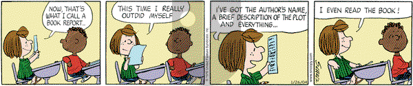 Peanuts on Monday January 26, 2004 Comic Strip