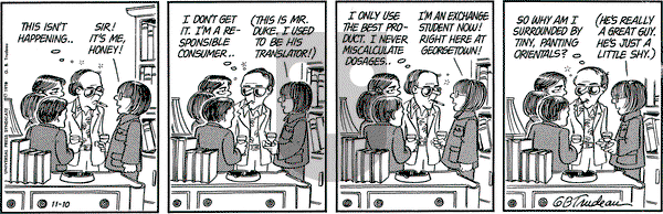 Doonesbury on Friday November 10, 1978 Comic Strip