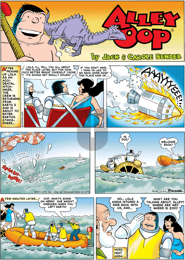 Alley Oop on Sunday November 13, 2011 Comic Strip