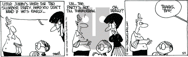 The Buckets on Thursday August 8, 1996 Comic Strip