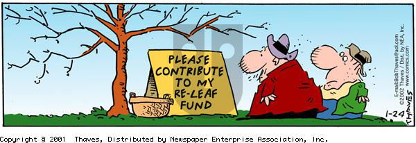 Frank and Ernest - Thursday January 24, 2002 Comic Strip