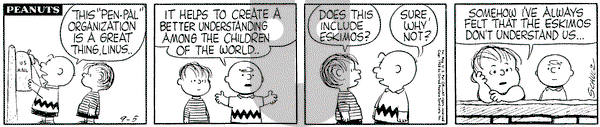 Peanuts on Friday September 5, 1958 Comic Strip