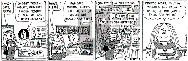 Cathy Classics on Saturday July 16, 1994 Comic Strip