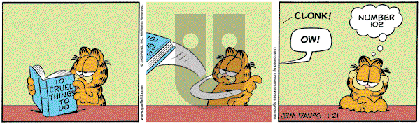 Garfield - Saturday November 21, 2009 Comic Strip