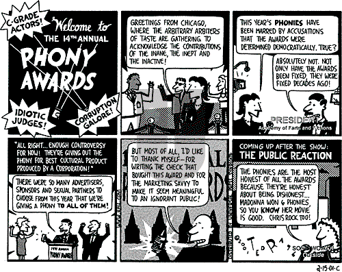 Ted Rall on Monday February 19, 2001 Comic Strip