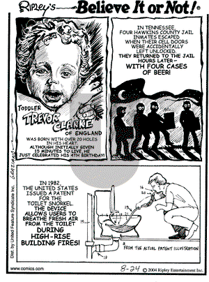 Ripley's Believe It or Not on Tuesday August 24, 2004 Comic Strip