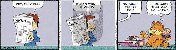 Garfield on Friday June 1, 2018 Comic Strip