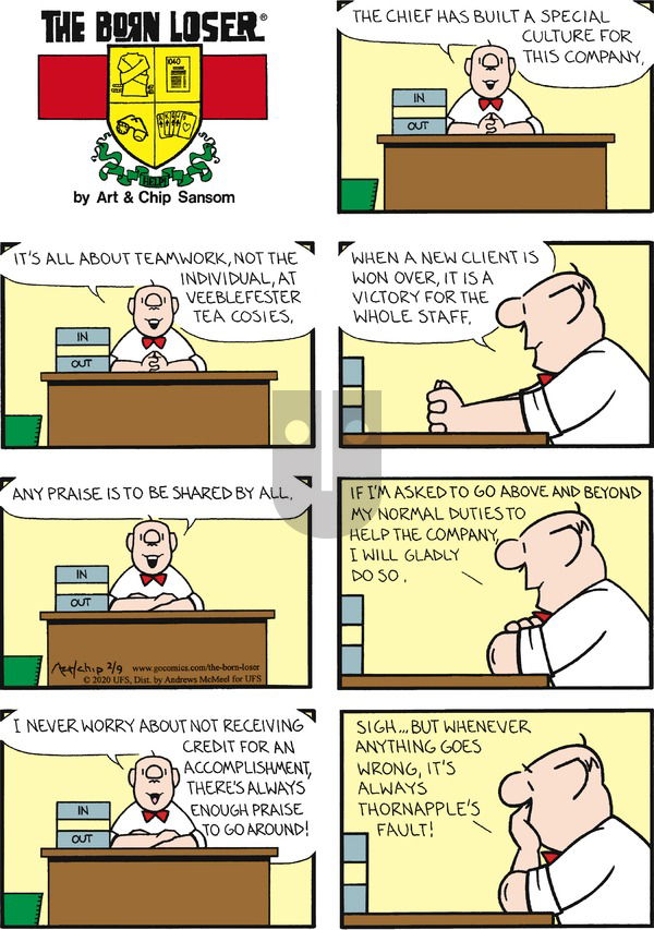 The Born Loser on Sunday February 9, 2020 Comic Strip