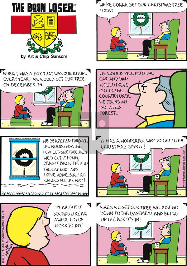 The Born Loser on Sunday December 24, 2017 Comic Strip