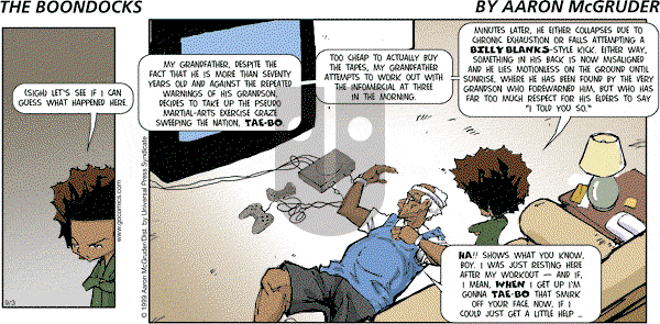 The Boondocks on Sunday April 6, 2014 Comic Strip