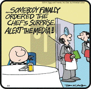 Ziggy on Saturday August 2, 2014 Comic Strip