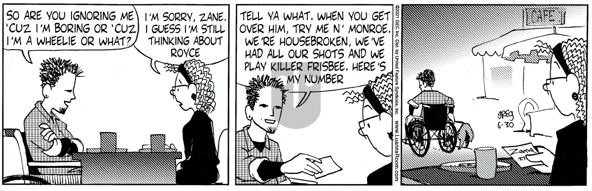 Luann - Saturday June 30, 2001 Comic Strip